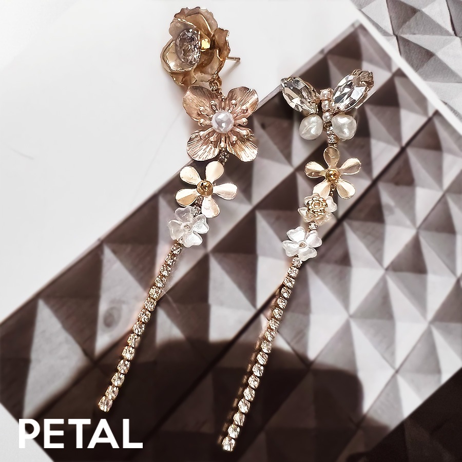 GRACE pearl ピアス＆イヤリング ローズバタフライ リュリュ【PETAL MARKET】