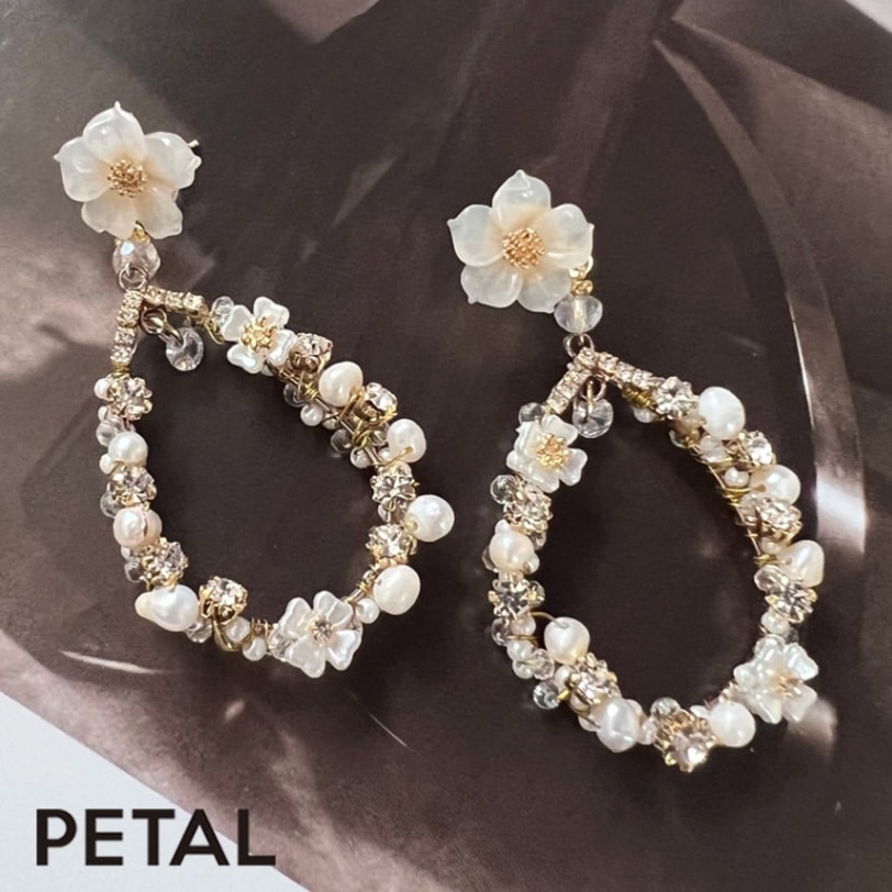 GRACE pearl ピアス ラフィーナ【PETAL MARKET】