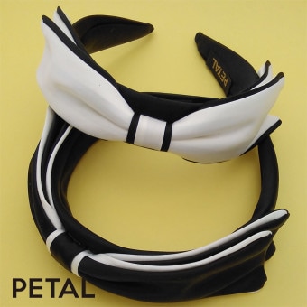 NEW  バイカラー リボンカチューシャ レイ【PETAL MARKET】