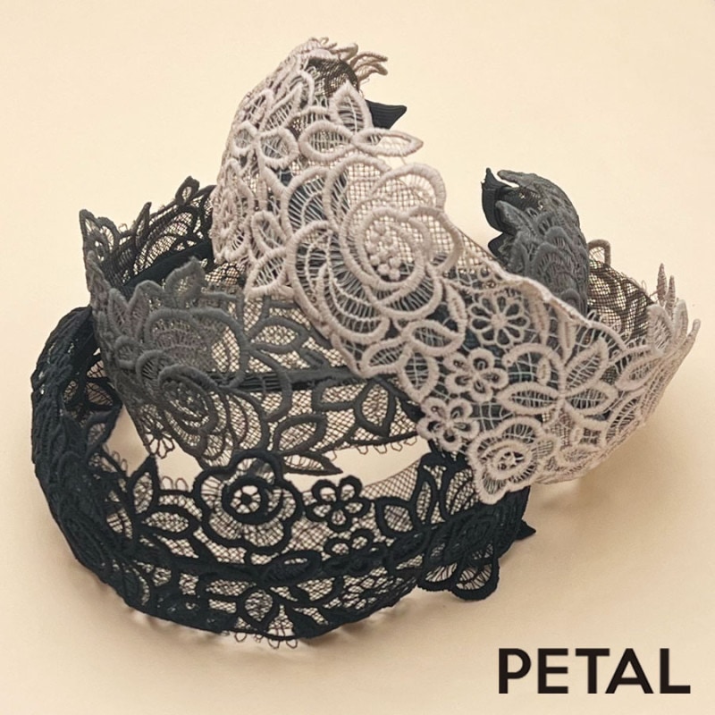 QUI レースカチューシャ　ローズローズ  【PETAL MARKET】