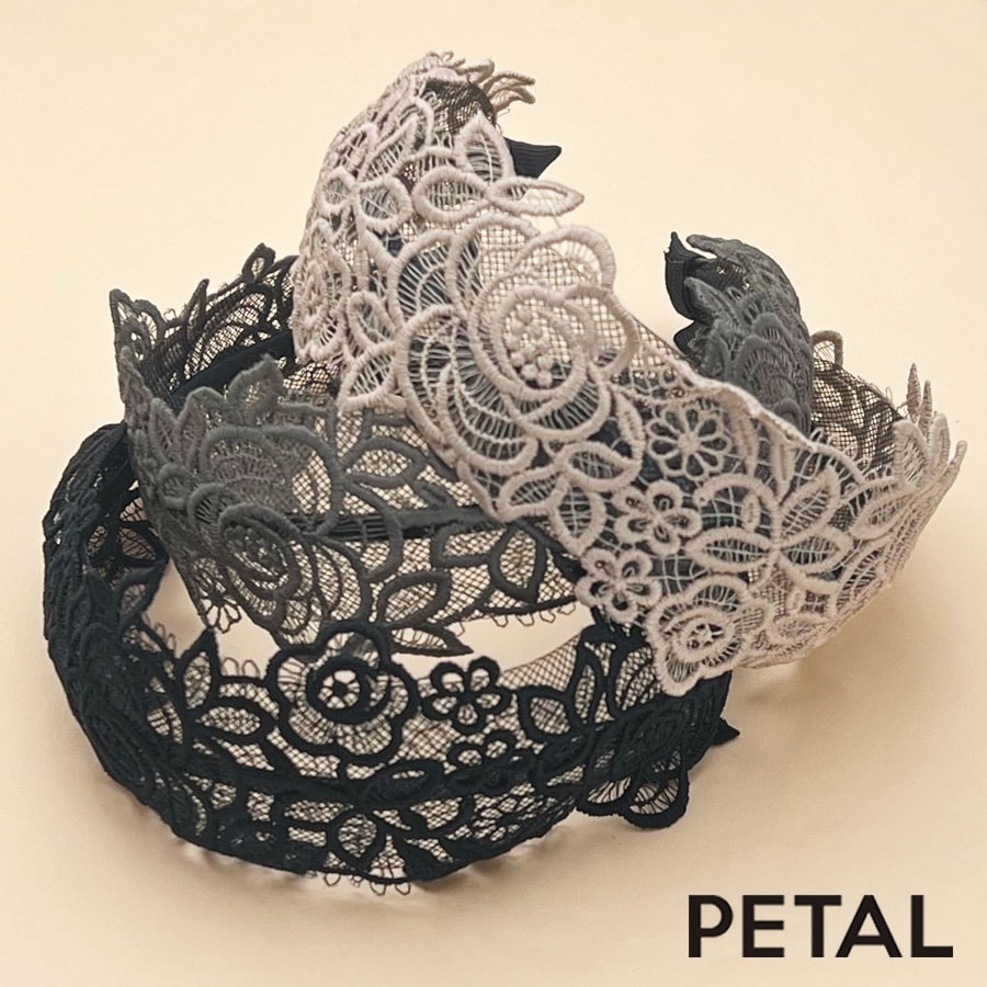 QUI レースカチューシャ　ローズローズ  【PETAL MARKET】