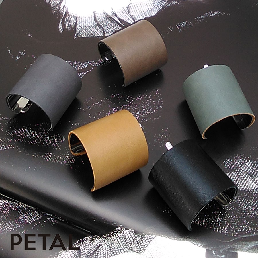 ヘアーカフ ポニーフック フェイクレザースムースタッチ【PETAL MARKET】