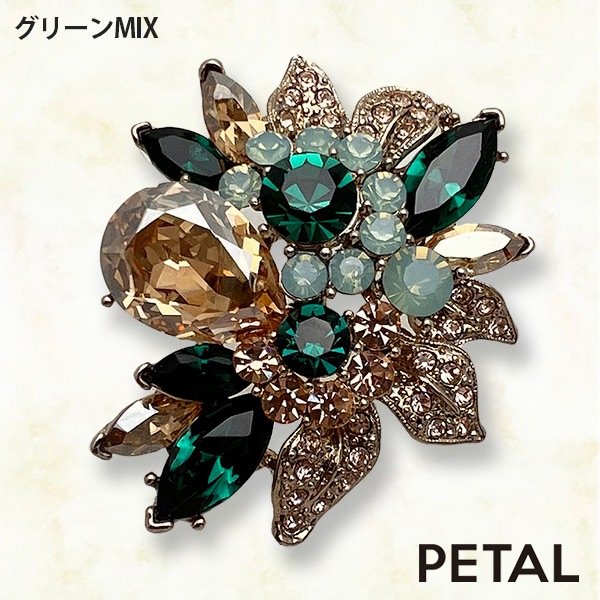 高貴なフラワーブローチ キャロン【PETAL MARKET】