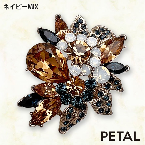 高貴なフラワーブローチ キャロン【PETAL MARKET】