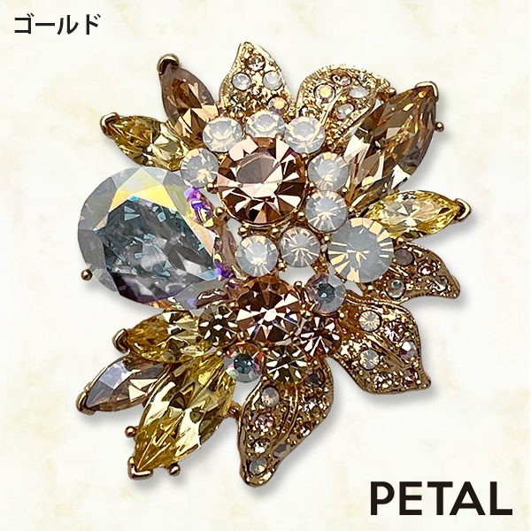 高貴なフラワーブローチ キャロン【PETAL MARKET】