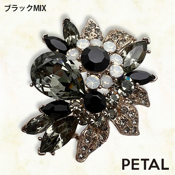 高貴なフラワーブローチ キャロン【PETAL MARKET】