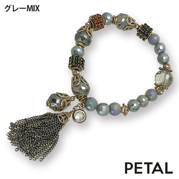 LALA bijouxブレスレット ボリュームカットビーズ ブリュー【PETAL MARKET】