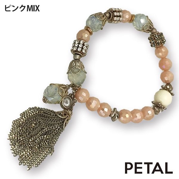 LALA bijouxブレスレット ボリュームカットビーズ ブリュー【PETAL MARKET】