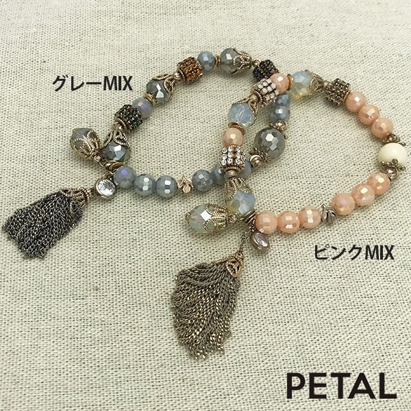 LALA bijouxブレスレット ボリュームカットビーズ ブリュー【PETAL MARKET】