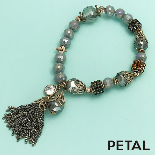LALA bijouxブレスレット ボリュームカットビーズ ブリュー【PETAL MARKET】