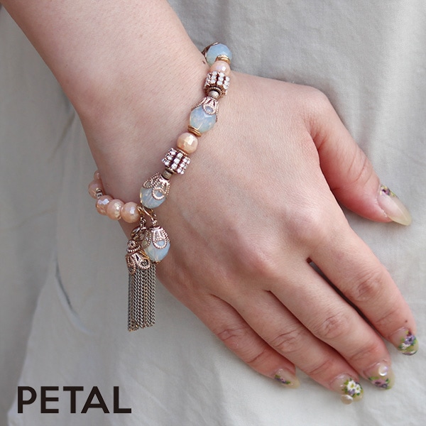 LALA bijouxブレスレット ボリュームカットビーズ ブリュー【PETAL MARKET】