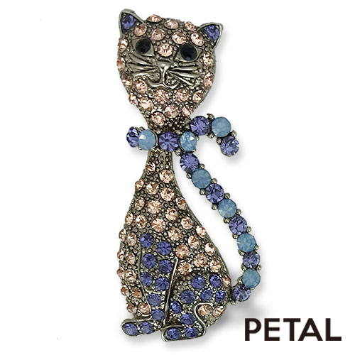 おしゃまなネコがやってきたブローチ【PETAL MARKET】　