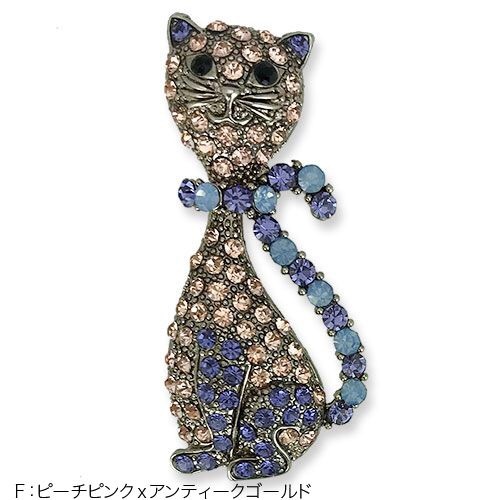 おしゃまなネコがやってきたブローチ【PETAL MARKET】　