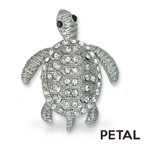 NEW海をスイスイ子亀くんのブローチ【PETAL　MARKET】