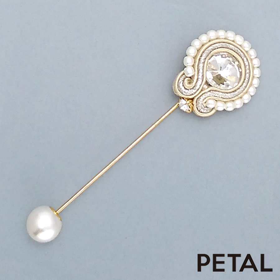 NEWピンブローチ ホワイトバレー　【PETAL MARKET】　