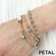 LALA 2wayターコイズbijoux3連ブレスレットハロル【PETAL MARKET】　