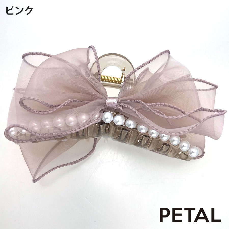 PETAL MARKET | アクセサリー | オーガンジーリボンのパールクリップ