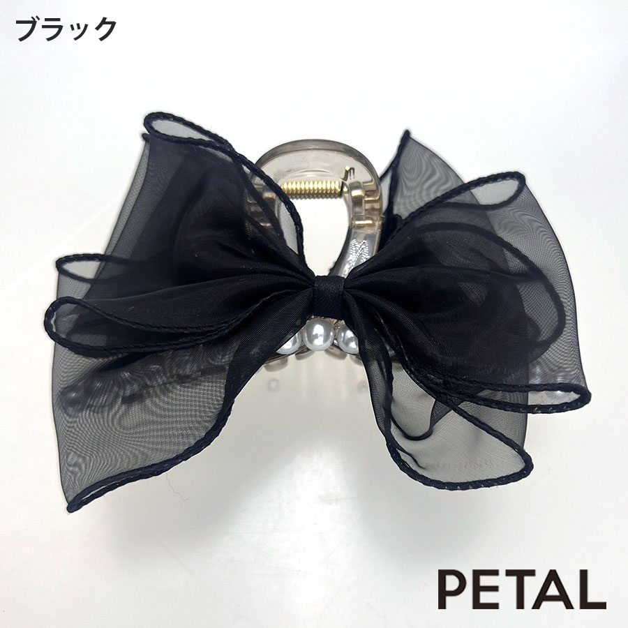 PETAL MARKET | アクセサリー | オーガンジーリボンのパールクリップ