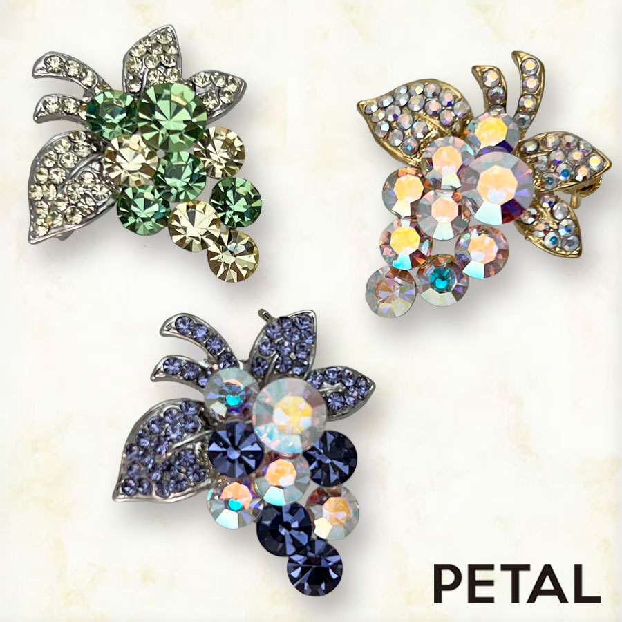 ちょっとおいしい葡萄のブローチ【PETAL MARKET】