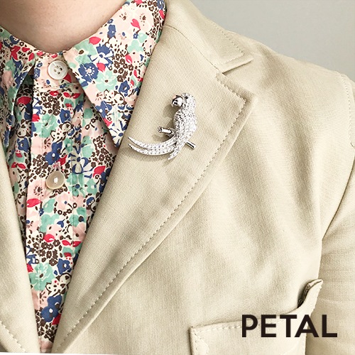 ブローチ オウムのポール　【PETAL MARKET】　