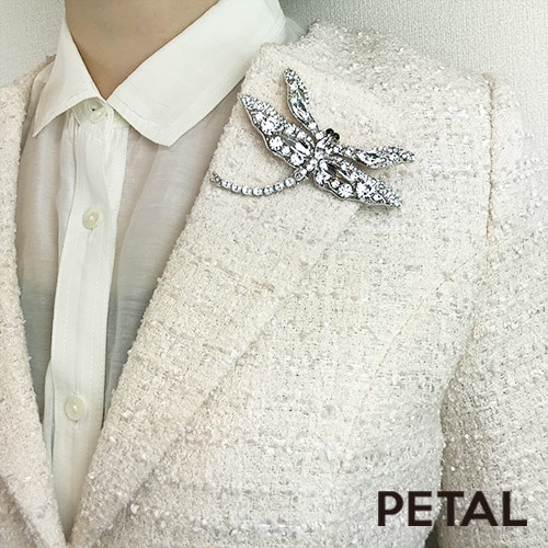 上品で高貴なトンボのブローチ【PETAL MARKET】