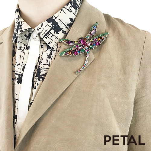上品で高貴なトンボのブローチ【PETAL MARKET】