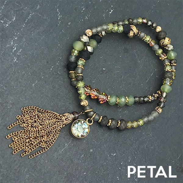 LALA bijoux2連ブレスレット マリ【PETAL MARKET】