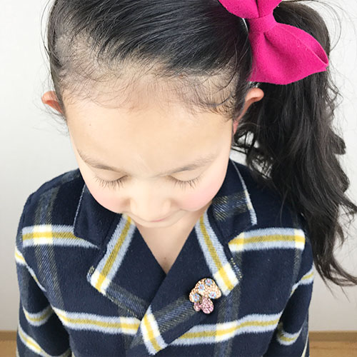 キノコがたくさん採れたよブローチ【PETAL MARKET】　