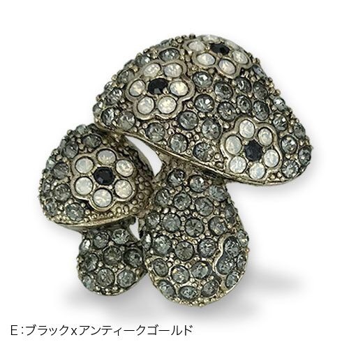 キノコがたくさん採れたよブローチ【PETAL MARKET】　