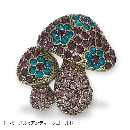 キノコがたくさん採れたよブローチ【PETAL MARKET】　