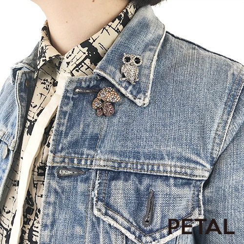 キノコがたくさん採れたよブローチ【PETAL MARKET】　