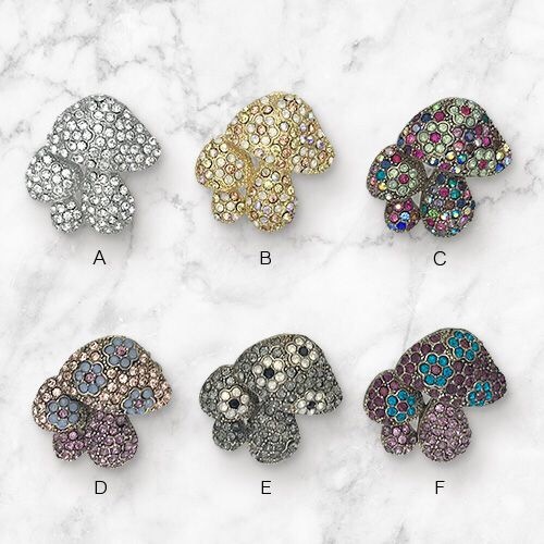 キノコがたくさん採れたよブローチ【PETAL MARKET】　