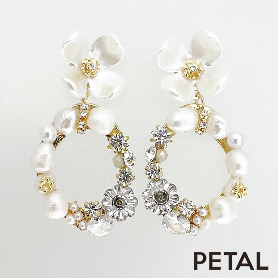 GRACE pearl ピアス＆イヤリング　セボン【PETAL MARKET】