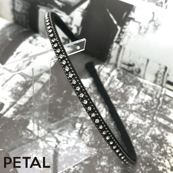 ジャッキーシリーズ　シンプルラインストーンカチューシャ【PETAL MARKET】