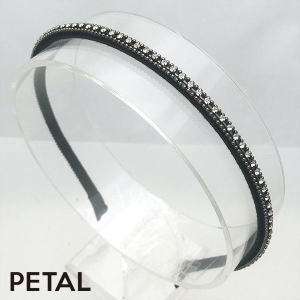 ジャッキーシリーズ　シンプルラインストーンカチューシャ【PETAL MARKET】