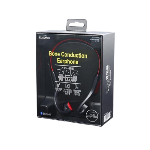 新品] ELSONIC ワイヤレス骨伝導イヤホンECD-BTBCH02メモリ内蔵