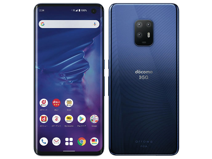 新品未使用」SIMフリー arrows 5G F-51A Navy Black 本体 