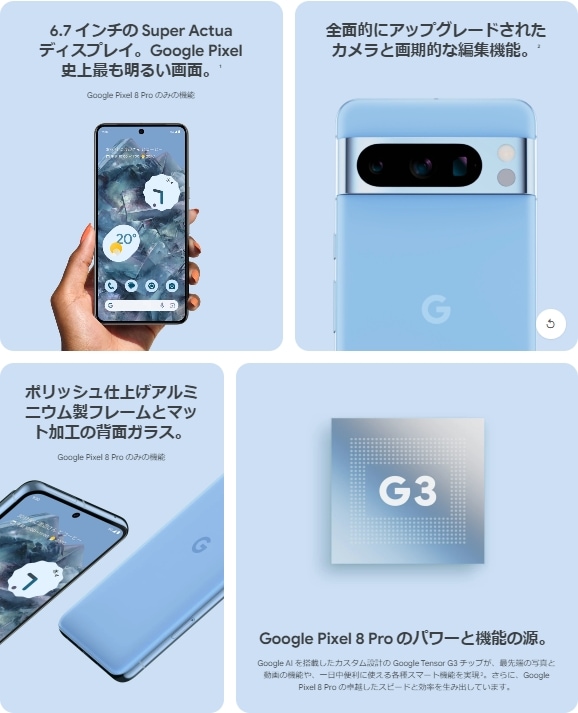 新品」SIMフリー Google Pixel 8 Pro 256GB [Bay] 本体 