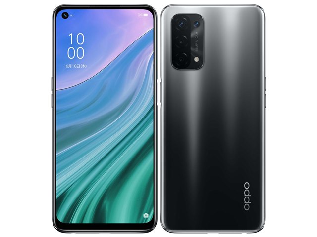 AU・UQ新品未使用」SIMフリー OPPO A54 5G シルバーブラック 判定〇 
