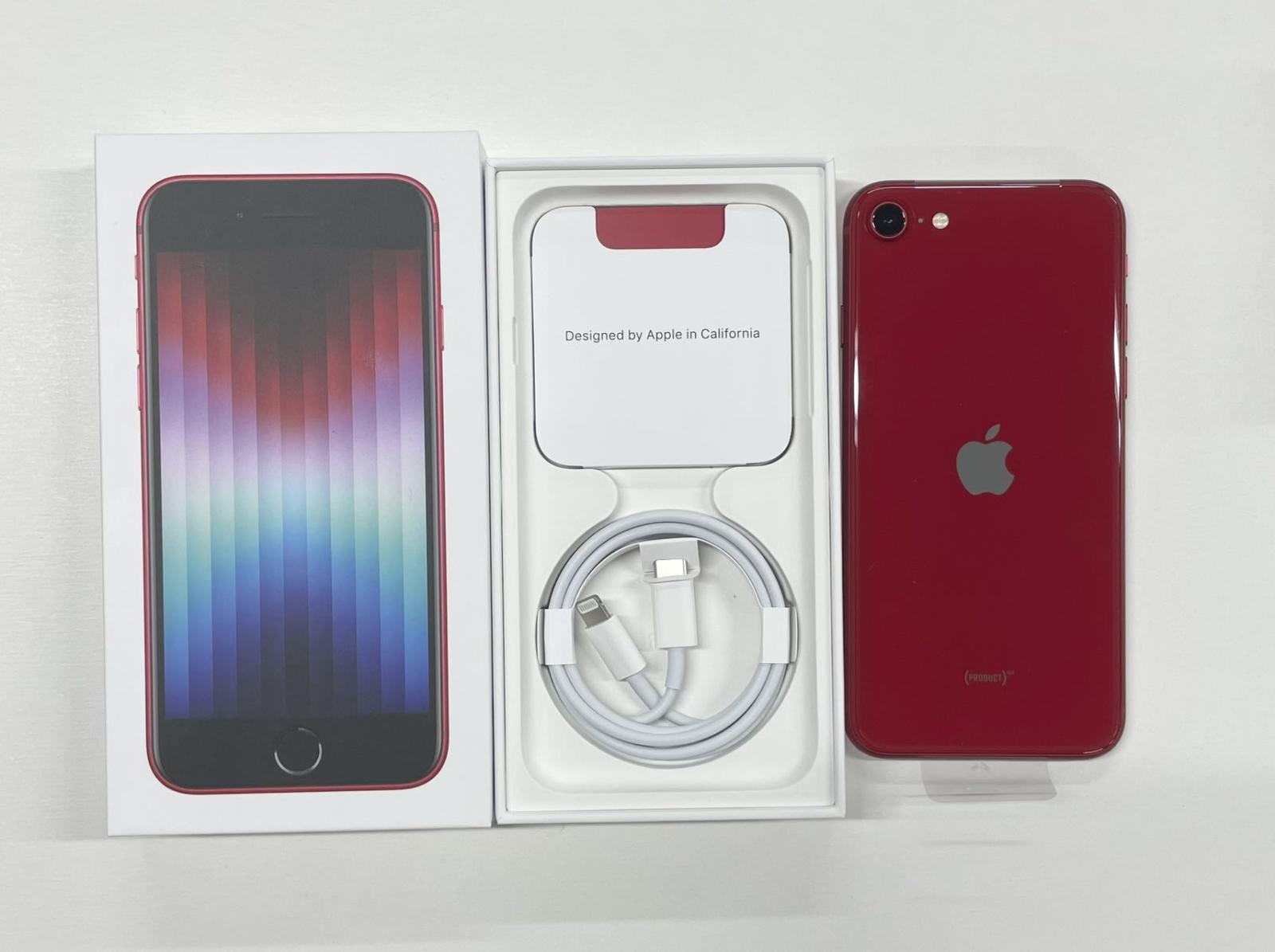 新品・保証切れ」SIMフリー iPhone SE (第3世代) 64GB [レッド] MMYE3J 