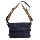〈TONYstyle〉2WAYサコッシュバッグ＜岡山デニム＞（スカイデニム）サコッシュ デニムサコッシュ ショルダーバッグ ウエストバッグ 薄マチ 口折れバッグ 岡山・井原デニム 軽量 赤耳デニム セルビッチデニム デニムバッグ ブルーデニム