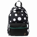 【実用新案特許取得】〈TONYstyle〉ぴたっリュック＜水玉ブラック＞ 疲れないリュック 姿勢が良くなるリュック ズレないリュック ずれないリュック リュックサック 軽量 疲れにくい 姿勢が良くなる 水玉柄 ドット柄 撥水加工 バッグ