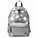【実用新案特許取得】〈TONYstyle〉ぴたっリュック＜水玉グレー＞ 疲れないリュック 姿勢が良くなるリュック ズレないリュック ずれないリュック リュックサック 軽量 疲れにくい 姿勢が良くなる 水玉柄 ドット柄 撥水加工 バッグ
