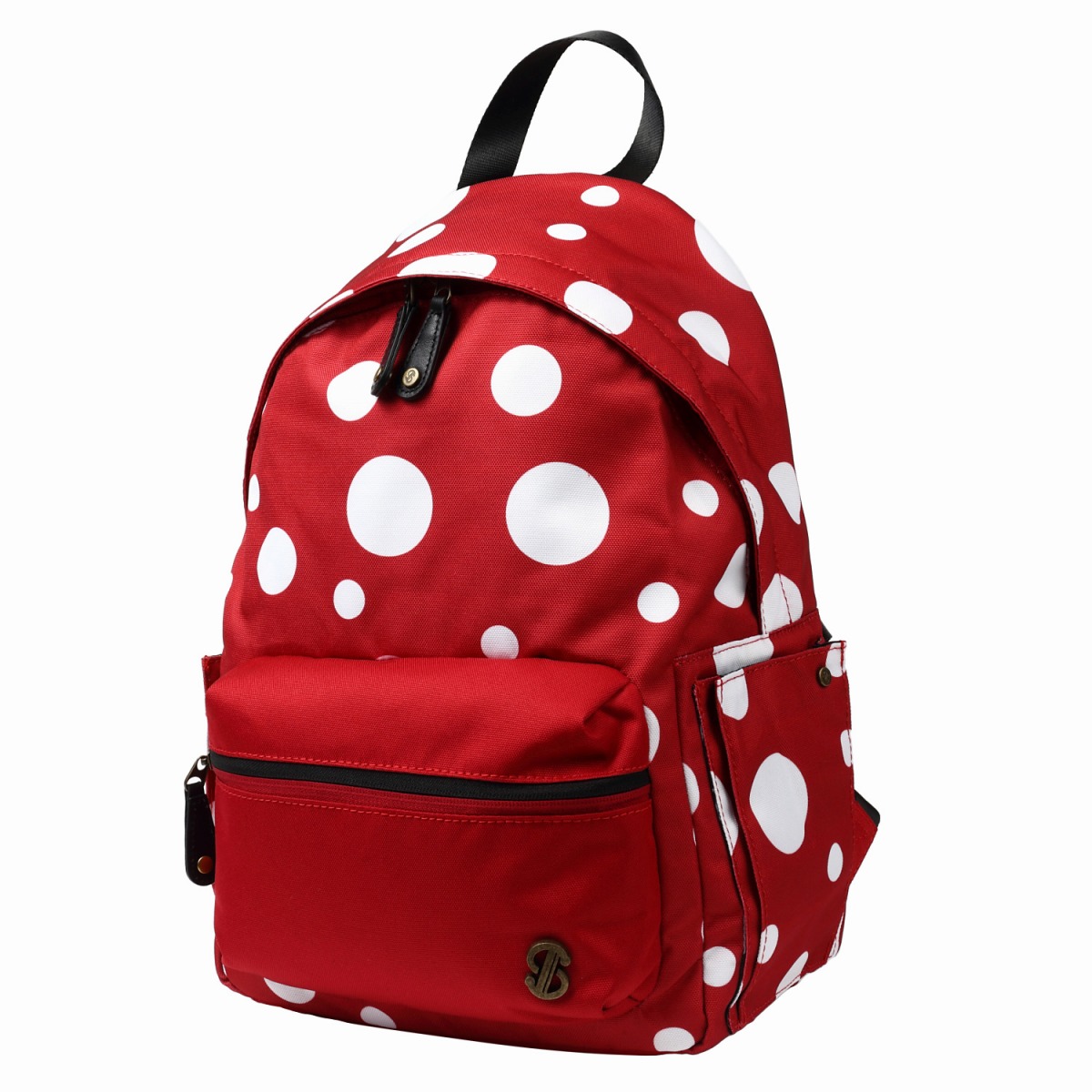 【実用新案特許取得】〈TONYstyle〉ぴたっリュック＜水玉レッド＞ 疲れないリュック 姿勢が良くなるリュック ズレないリュック ずれないリュック リュックサック 軽量 疲れにくい 姿勢が良くなる 水玉柄 ドット柄 撥水加工 バッグ