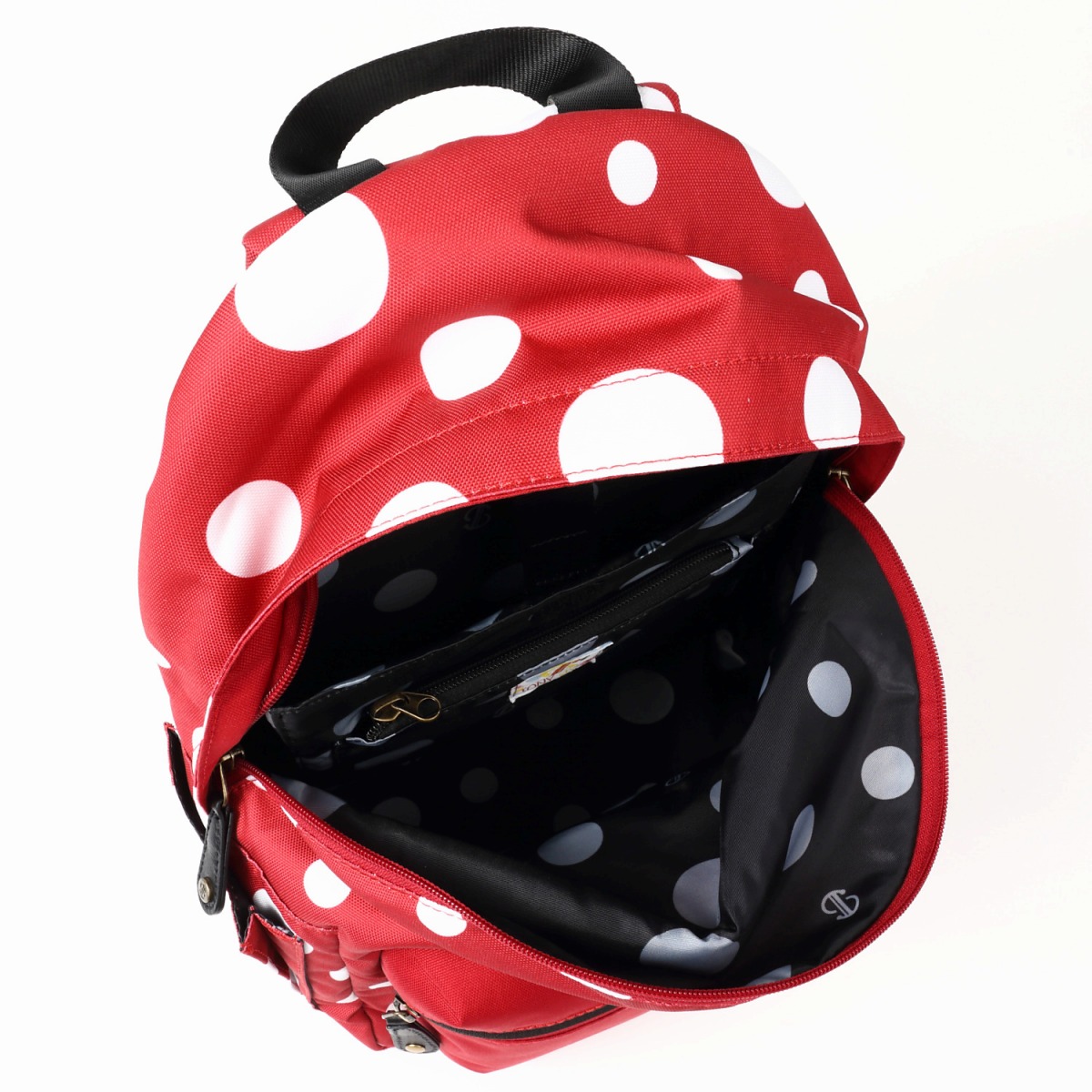 【実用新案特許取得】〈TONYstyle〉ぴたっリュック＜水玉レッド＞ 疲れないリュック 姿勢が良くなるリュック ズレないリュック ずれないリュック リュックサック 軽量 疲れにくい 姿勢が良くなる 水玉柄 ドット柄 撥水加工 バッグ