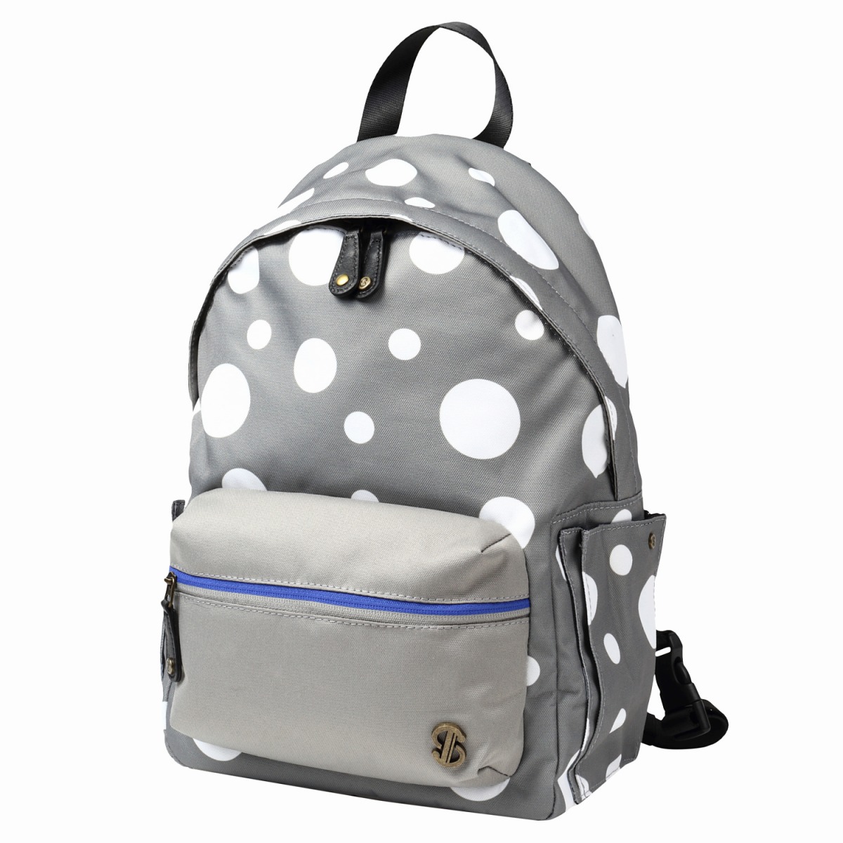 【実用新案特許取得】〈TONYstyle〉ぴたっリュック＜水玉グレー＞ 疲れないリュック 姿勢が良くなるリュック ズレないリュック ずれないリュック リュックサック 軽量 疲れにくい 姿勢が良くなる 水玉柄 ドット柄 撥水加工 バッグ