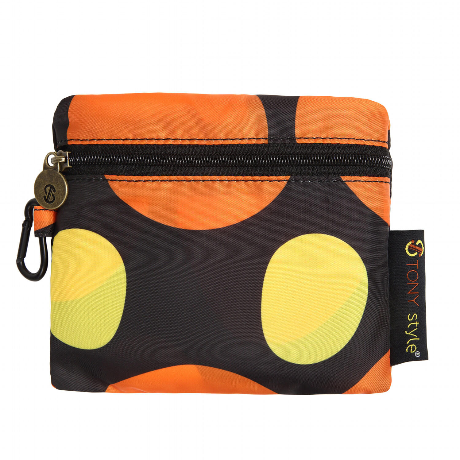 【TONYstyleオリジナルバッグ】折りたたみエコバッグ　～ビッグコインドット～　ポケッタブルトートバッグ　エコバッグ　ジム用バッグ　おしゃれ　大容量　軽量　レジ袋　コンパクトトートバッグ　A4対応　男女兼用　メンズバッグ レディースバッグ　ドットバッグ　水玉