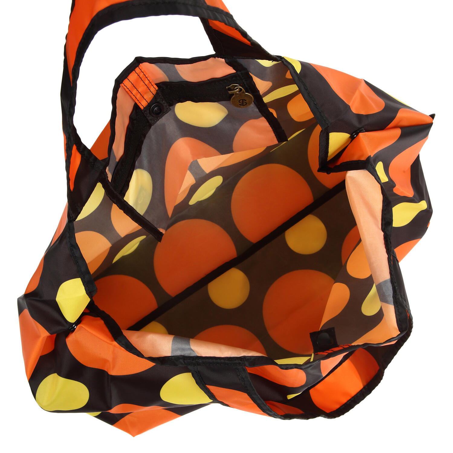 【TONYstyleオリジナルバッグ】折りたたみエコバッグ　～ビッグコインドット～　ポケッタブルトートバッグ　エコバッグ　ジム用バッグ　おしゃれ　大容量　軽量　レジ袋　コンパクトトートバッグ　A4対応　男女兼用　メンズバッグ レディースバッグ　ドットバッグ　水玉