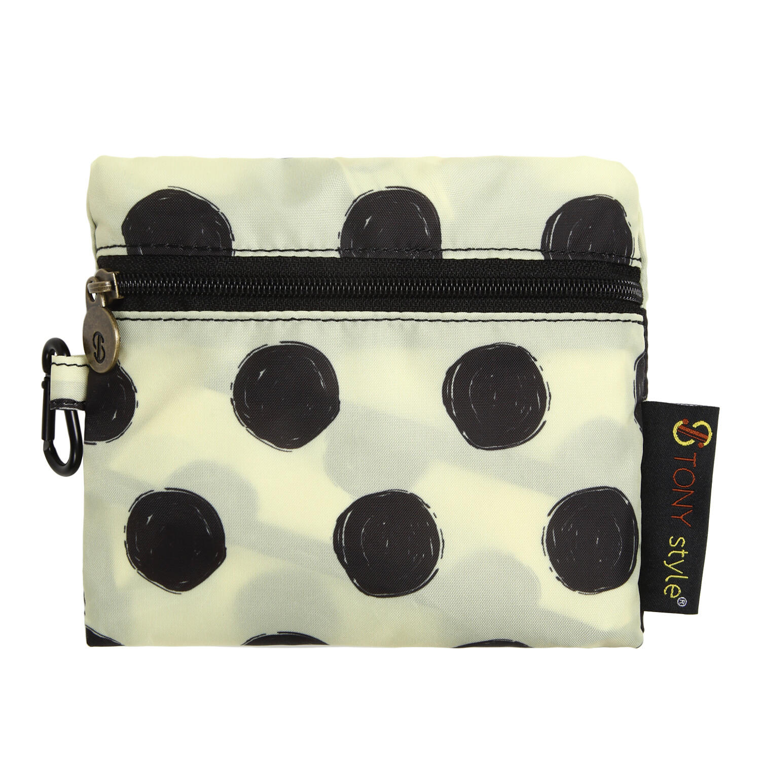 【TONYstyleオリジナルバッグ】折りたたみエコバッグ　～手描きドット～  ポケッタブルトートバッグ　エコバッグ　ジム用バッグ　おしゃれ　大容量　軽量　レジ袋　コンパクトトートバッグ　A4対応　男女兼用　メンズバッグ レディースバッグ　ドットバッグ　水玉