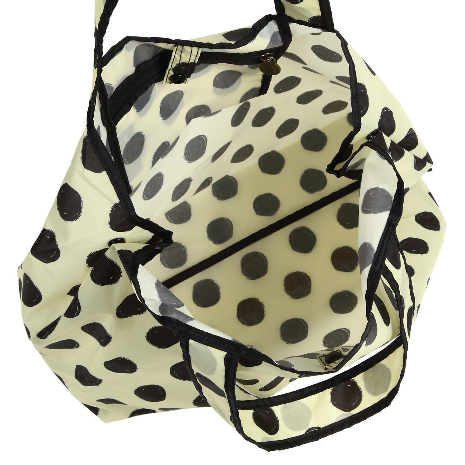 【TONYstyleオリジナルバッグ】折りたたみエコバッグ　～手描きドット～  ポケッタブルトートバッグ　エコバッグ　ジム用バッグ　おしゃれ　大容量　軽量　レジ袋　コンパクトトートバッグ　A4対応　男女兼用　メンズバッグ レディースバッグ　ドットバッグ　水玉